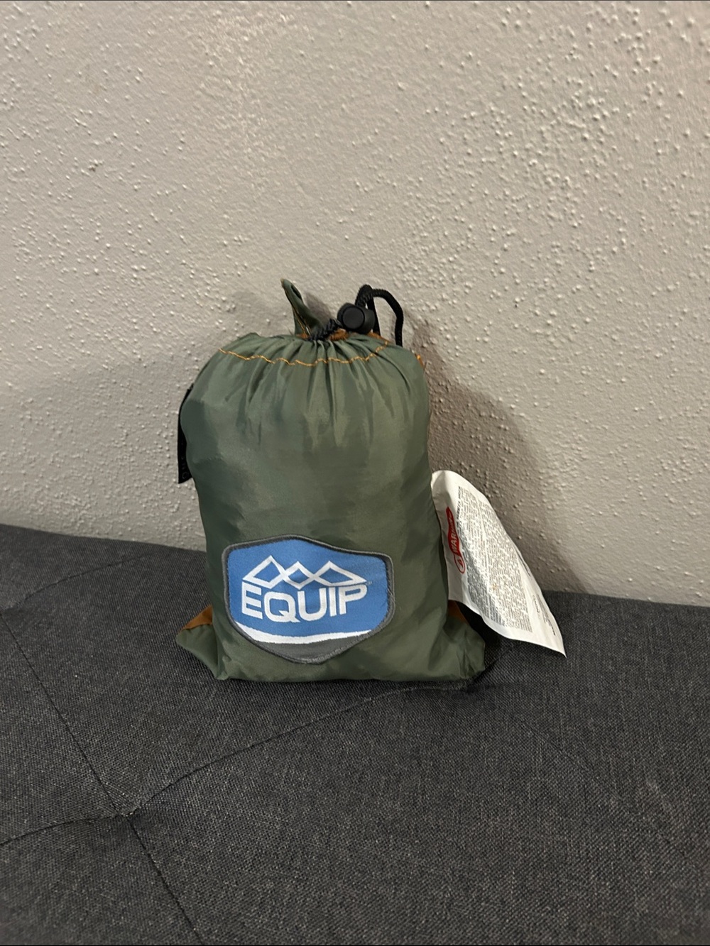 Equipe Men’s Olive Green Packable Hammock with Blue Logo